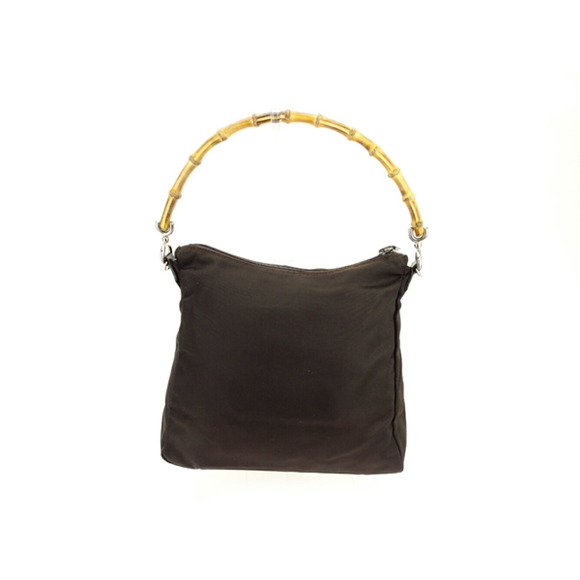 Gucci Bag brown nylon Shoulder bamboo - Picture 1 of 6